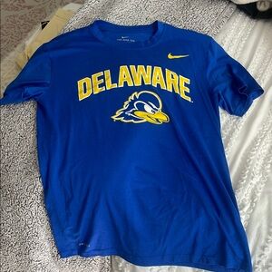University of Delaware Nike Blue and Yellow Short Sleeve Tee